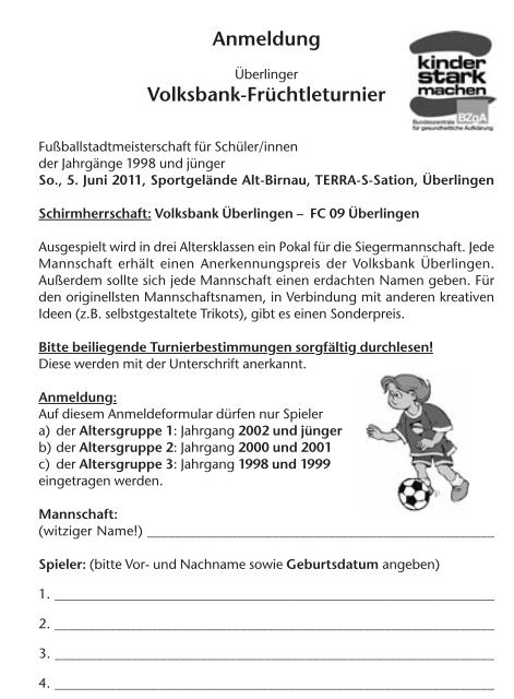 Anmeldung - FC 09 Überlingen e.V.