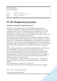 FC 09: Hauptsache gewonnen - FC Schüttorf 09