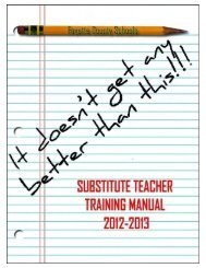 Substitute Teacher Training Manual - Fayette County Schools