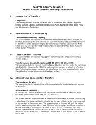 Fayette county schools student transfer guidelines for georgia