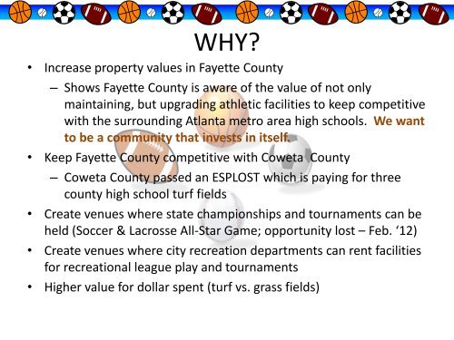 Turf Fields for Fayette County - Fayette County Schools
