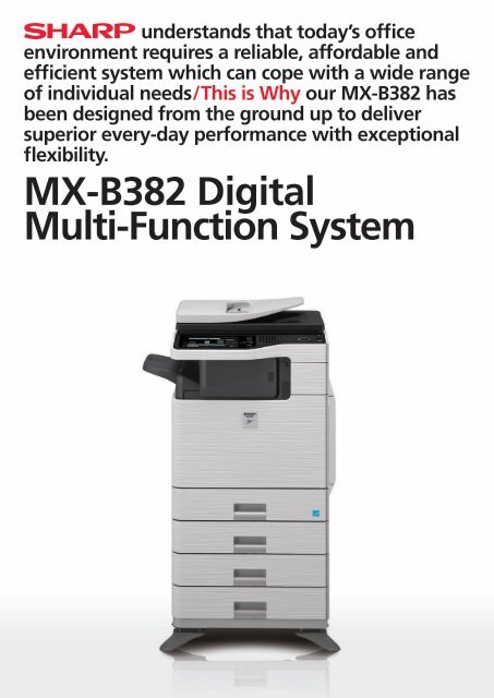 Sharp MX-B382 PDF Brochure - First Class Business Solutions