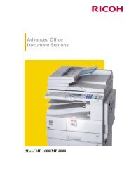 Ricoh Aficio MP 1600 Brochure - Inception-store.co.uk