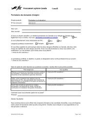 Formulaire de demande d'emploi - FCC-FAC