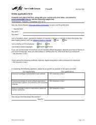 Online application form - FCC-FAC