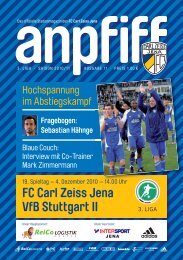 Programm 2 FC Augsburg BL 2006/07 FC Carl Zeiss Jena 
