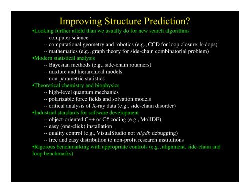 Methods for Protein Structure Prediction - Fox Chase Cancer Center