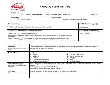 Flowerpots and Families lesson plan - fccla