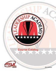 Leadership Academy Course Catalog - fccla