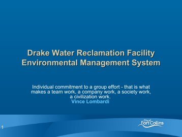 1 Drake Water Reclamation Facility Environmental Management ...