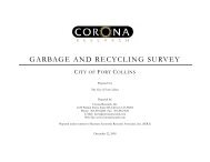 GARBAGE AND RECYCLING SURVEY - City of Fort Collins, CO