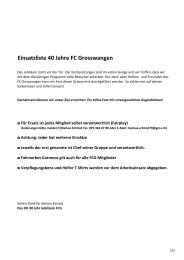 Interne Einsatzliste - FC Grosswangen