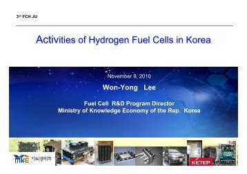 Activities of Hydrogen Fuel Cells in Korea Activities of ... - FCH JU