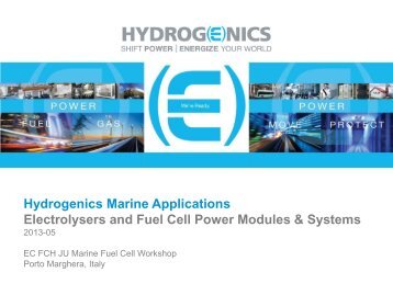 Hydrogenics's boat projects on fuel cell - FCH JU