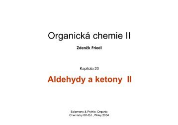 W20 Aldehydy a ketony II