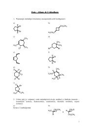 Quiz – Alkany & Cykloalkany