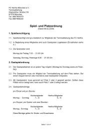 Spiel- und Platzordnung - FC Hertha München eV