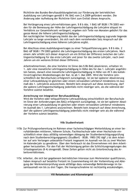 Kollektivvertrag Arbeiter 2012 - FCIO - Fachverband der ...