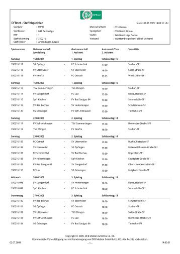 DFBnet - Staffelspielplan - 1 - - FC Laiz