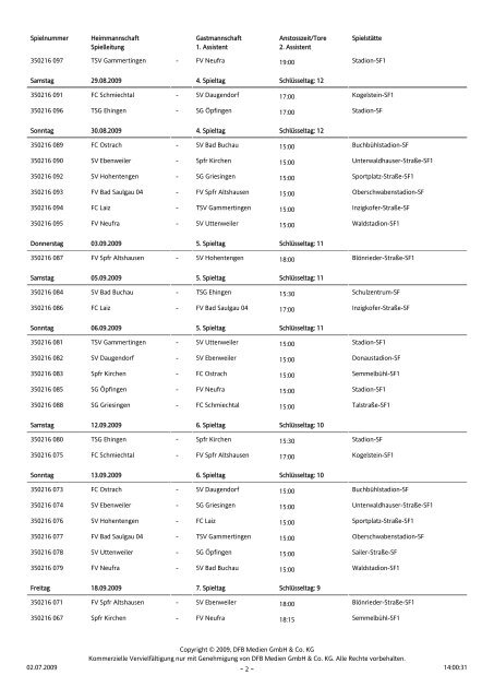 DFBnet - Staffelspielplan - 1 - - FC Laiz