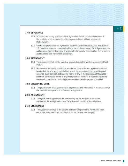 Guide to Service Agreements - FCM