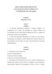 Regulamento da FCM - Faculdade de Ciências Médicas da ...