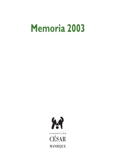 dep art amento de conser v ación y - Fundación César Manrique