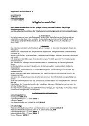 Mitgliedermerkblatt - Angelverein Mainparksee ev