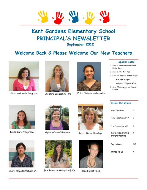 Kent Gardens Elementary School Principal S Newsletter