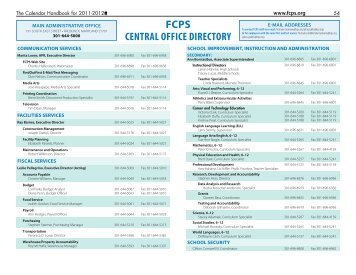 fcps central office directory - Frederick County Public Schools