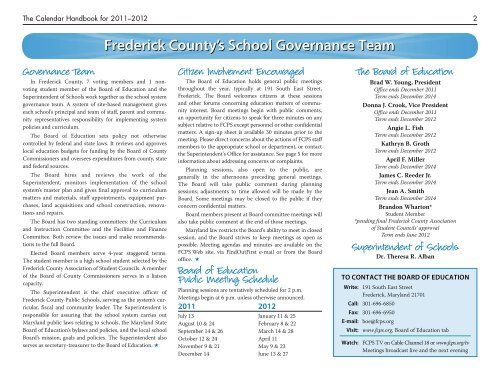 Handbook - Frederick County Public Schools