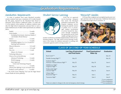 Calendar Handbook - Frederick County Public Schools