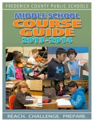 middle sChool Course Guide - Frederick County Public Schools