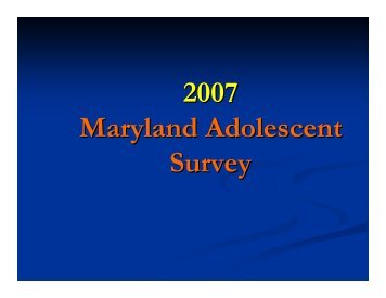 Drug Trends - Frederick County Public Schools