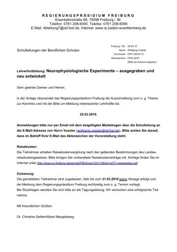 Neurophysiologische Experimente – ausgegraben ... - FCS-Freiburg