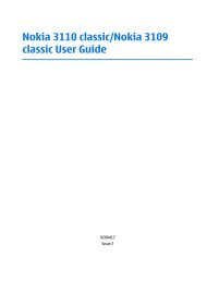 Nokia 3110 classic/Nokia 3109 classic User Guide - Vodafone