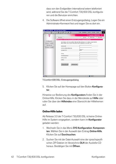 T-Comfort 730/830 DSL - Hilfe & Service - Telekom