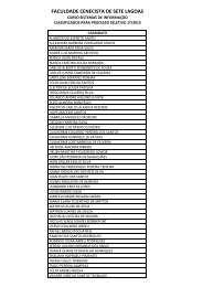 Lista em ordem alfabética aprovados curso Sistemas ... - Fcsl.edu.br