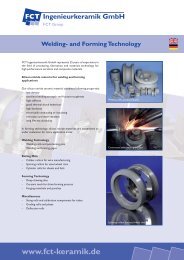 Welding- and Forming Technology - FCT Fine Ceramics Technologies