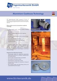 Aluminium Casthouse Technology - FCT Fine Ceramics Technologies