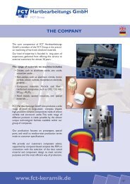 The Company - FCT Fine Ceramics Technologies