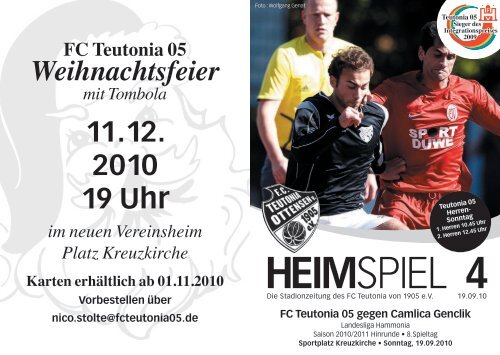 4. Heimspiel, T05 1.Herren - FC Teutonia 05 eV