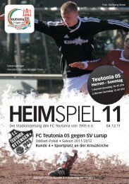 Heimspiel 11, T05 - Lurup - FC Teutonia 05 eV
