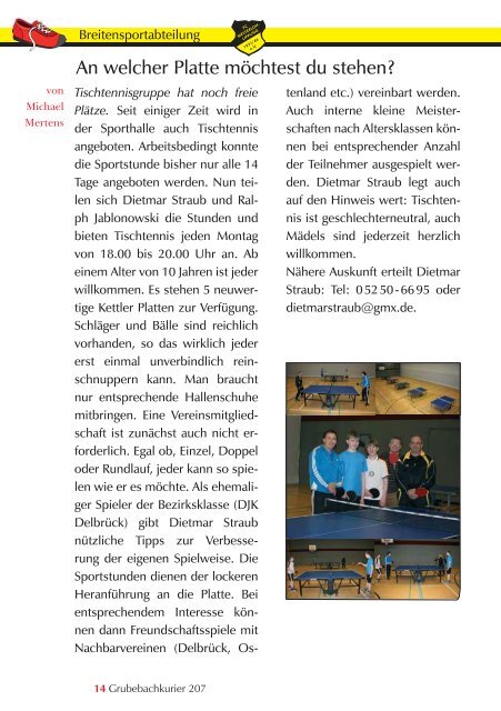 Grubebachkurier Nr. 207 - FC Westerloh-Lippling