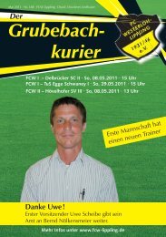 Grubebach- kurier - FC Westerloh-Lippling