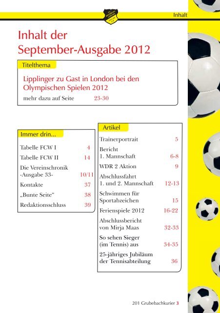 Grubebachkurier Nr. 201 - FC Westerloh-Lippling