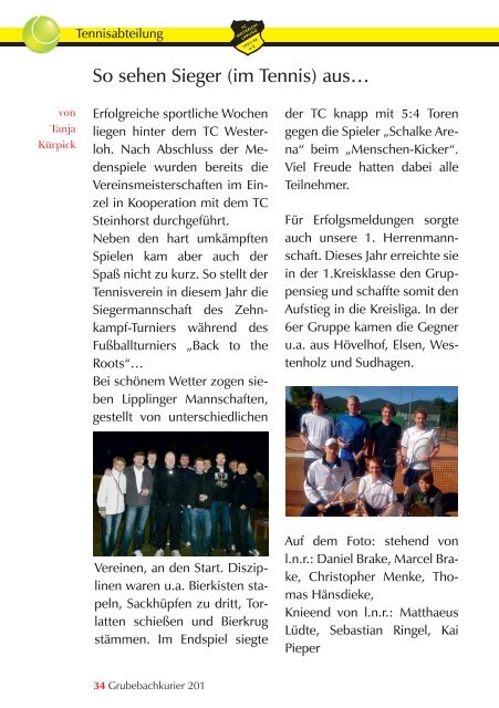 Grubebachkurier Nr. 201 - FC Westerloh-Lippling