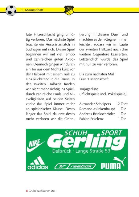 Grubebachkurier Nr. 201 - FC Westerloh-Lippling