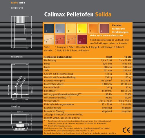 Calimax Pelletofen Solida