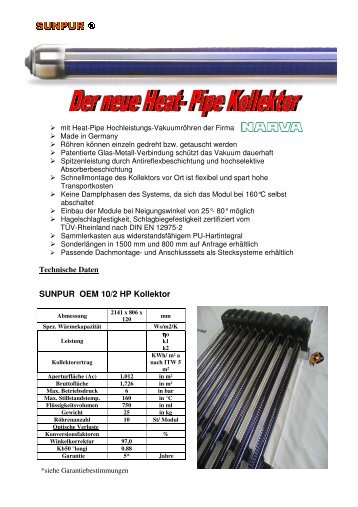 Datenblatt SUNPUR OEM 10 HP